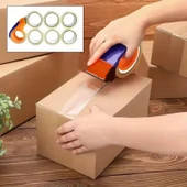 Koli Bantlama Seti - Bant Kesme el Aleti ve Şeffaf Koli Bandı 45cm X 40mt (6 adet) thumbnail 1