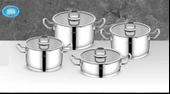 FMS Vizyon 8 Parça Çelik Tencere Takımı Metal Kulp - 1