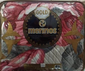 Merinos Gold 4,5 Kg Embos Çift Kişilik Battaniye 200x240 Gri Pembe - 1