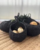 3 adet Bohem El Dokuma Asılı Sepet Seti, Küçük Eşyaları Asmak İçin, Sanatsal Tasarım, Raf Sepetleri - 2