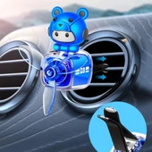 Pervaneli Klima Süsü Oto Koku Klipsi Siyah Uçaklı Mavi Pilot Hava Ferahlatıcı Maskot - 2