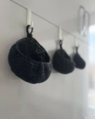 3 adet Bohem El Dokuma Asılı Sepet Seti, Küçük Eşyaları Asmak İçin, Sanatsal Tasarım, Raf Sepetleri - 1