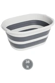 38 litre Büyük Katlanır Sepet, Geniş Hacimli Akordiyon Çamaşır Selesi Oyuncak Kutusu Organizer 38lt thumbnail 2