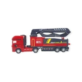 Metal İtfaiye Arabası - Söndürme Vinçli 26cm - 706-43 - 3