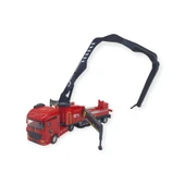 Metal İtfaiye Arabası - Söndürme Vinçli 26cm - 706-43 - 1