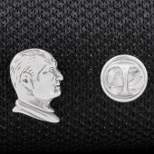 Atatürk Siületli 925 Ayar Gümüş Rozet Yaka İğnesi - 1