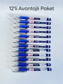 MİKRO MK-8526 GEL PEN İMZA KALEMİ MAVİ 0.1 MM UÇ 12'li Paket - 1