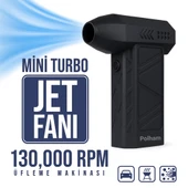 Polham Şarjlı Süper Güçlü 130000RPM Üfleme Cihazı, Araç Su İtici, Yaprak İtici, Mangal Hava Üfleyici thumbnail 1