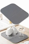 Mithra Life Silikon Gri Bulaşık Kurutma Matı MIT1208 thumbnail 1