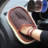 Hassas Aracı Çizmeyen Mikrofiber Araba Araç Oto Yıkama ve Temizlik Eldiveni - 1