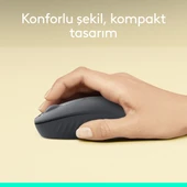 M196 Bluetooth Kablosuz Kompakt Pc ve Mac ile Uyumlu Mouse - Siyah thumbnail 4