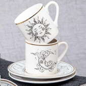 Porsima TE-044 Destiny Altın Yaldızlı 12 Parça 6 Kişilik Türk Kahvesi Fincan Takımı thumbnail 2