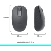 M196 Bluetooth Kablosuz Kompakt Pc ve Mac ile Uyumlu Mouse - Siyah thumbnail 7
