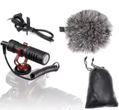 MM1 Profesyonel Süngerli Kardiyot Condenser Mikrofon, PRO VideoMic, iPhone ve Android ile Uyumlu Pro Mikrofon, Kamera, Bilgisayar, Telefon, Tablet uyumludur, - 1