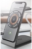 Simex 15W 3in1 Hızlı Manyetik Masaüstü Metal Magsafe Kablosuz Şarj Standı Telefon Tutucu Simex Atmosphere - 2
