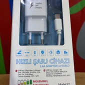 2 li set bir adet type-c hızlı şarj bir adet aux girişli tüm modellere uyumlu kulaklık thumbnail 3