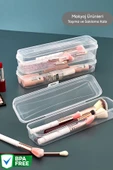 Mithra Life 3 Adet Diş Fırçası Aksesuar Makyaj Seyahat Şeffaf Plastik Saklama Kutusu MIT1238 - 5