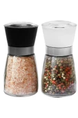 Mithra Life 2 li Set Cam Siyah Beyaz Tuz Karabiber Değirmeni Tuzluk Biberlik MIT1242 thumbnail 3