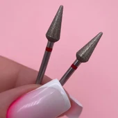 Kristall Elmas Manikür Pedikür Törpü Ucu Kırmızı Konik Mızrak 040 thumbnail 2