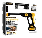 AUHMA ACR 02 Araç Yıkama Makinesi 19.000rpm, 21V 13.000mAh Çift Bataryalı 0.8bar, Akülü Basınçlı - 1