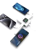10000mAh 22.5W Type-C Lightning Kablolu/Kablosuz Standlı Telefon/Saat Şarj LCD Magsafe Powerbank - 3