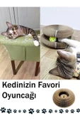 Mithra Life Akordiyon Kedi Tırmalama Oyuncağı Panosu Çıngıraklı Top ve Kedi Nanesi Hediyeli MIT1250 thumbnail 5