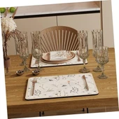 Çiçekli Kaymaz Servis Matı thumbnail 5