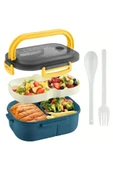 1200 ml Beslenme Kutusu Yemek Saklama Kabı Çatal Kaşık Okul Ofis Kamp Çocuk Çantası Sefer Tası - 1
