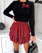 Kadın Dijital Baskılı Dalgıç Kumaş Fıyonk Aksesuarlı Takım thumbnail 5