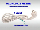 ENDER 3x0.75mm 2 Mt. Fişli Hazır Ütü Kablosu Yanmaz Slikon Kauçuk (Ütü Kordonu) - 2
