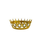 Monalisa Home Taşlı Pasta Tacı 13cm Mika Gold - 1