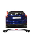 OTO H.İ.T. FORD FOCUS 4 HATCHBACK UYUMLU BODY KİT DİFÜZÖR 4 ÇIKIŞ GRİ YUVARLAK thumbnail 1