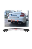 OTO H.İ.T. SKODA RAPİD UYUMLU BODY KİT DİFÜZÖR 4 ÇIKIŞ GRİ YUVARLAK thumbnail 1