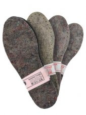 KIRÇILLI KAHVE KEÇE KAPLI EVA PATİK TABANI (10LU PAKET) - 1