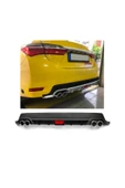 OTO H.İ.T. TOYOTA COROLLA 12-19 MAKYAJSI UYUMLU BODY KİT DİFÜZÖR 4 ÇIKIŞ YUVARLAK SİYAH MODEL 2 thumbnail 1