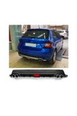 OTO H.İ.T. SKODA FABİA YENİ KASA UYUMLU BODY KİT DİFÜZÖR 4 ÇIKIŞ YUVARLAK SİYAH MODEL 2 thumbnail 1