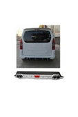 OTO H.İ.T. PEUGEOT PARTNER UYUMLU BODY KİT DİFÜZÖR 4 ÇIKIŞ YUVARLAK GRİ MODEL 1 thumbnail 1