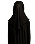 Penye Kendinden Başörtülü Çocuk Namaz Elbisesi Siyah/ 6-7-8 yaş - 5
