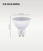 6W GU10 Led Ampul 3200K Sarı Işık 10 Adet - 2