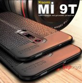 Xiaomi Mi 9T Deri Görünümlü Kalite Silikon Kılıf - 1