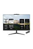 MSI Modern AM242 i5 1235U 12GB 256GB SSD 23.8" FHD IPS FDOS All In One PC Siyah & PER4 BELLEK thumbnail 1