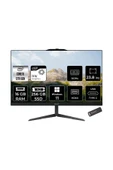 MSI Modern AM242 i5 1235U 16GB 256GB SSD 23.8" FHD IPS W11P All In One PC Siyah & PER4 BELLEK thumbnail 1