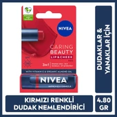 NIVEA, Renkli, spf30, Nemlendirici, Dudak ve Yanak, Bakım Kremi - Kırmızı (4.8 gr) - 1