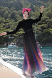 Selma Sarı - Gökkuşağı Elbise - 5