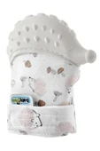 Babyjem Hışırtılı Silikon Diş Kaşıyıcı Eldiven Kirpi - Ekru thumbnail 1