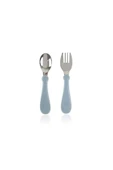 Babyjem Paslanmaz Çelik Çatal Kaşık Seti - Gri thumbnail 2