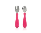 Babyjem Paslanmaz Çelik Çatal Kaşık Seti - Pembe thumbnail 1