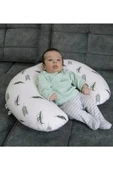 Babyjem Emzirme Ve Destek Minderi Gri Çiçek - 5