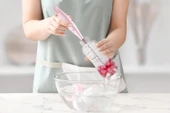 Babyjem Süngerli Biberon Fırçası Pembe thumbnail 1