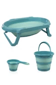 Babyjem Katlanır Banyo 3 Lü Set Turkuaz thumbnail 2
